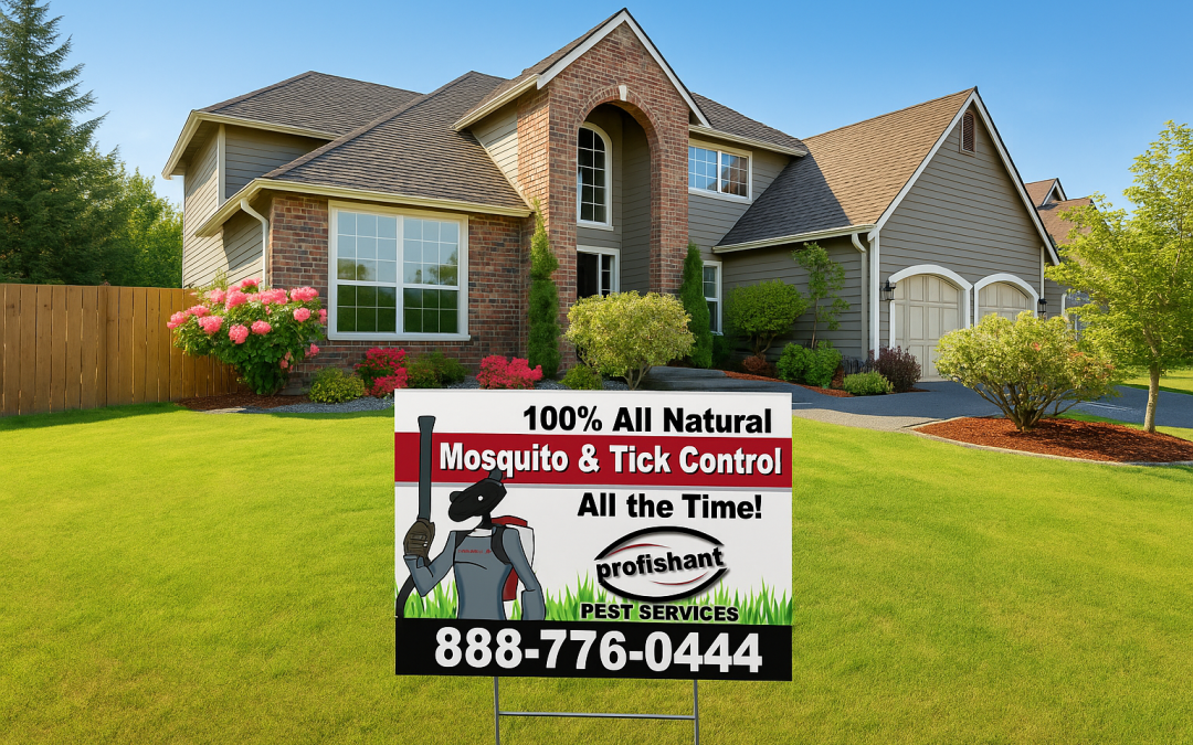 Why does profishant only offer 100 percent all-natural mosquito and tick treatments